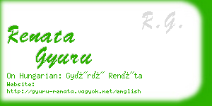 renata gyuru business card